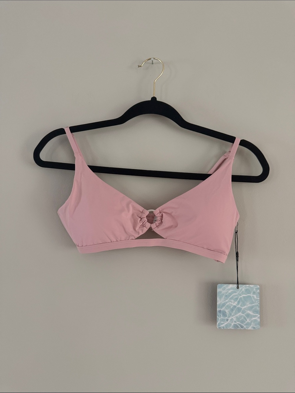 Sandy Beach | Pink Knot-Front Swim Bikini Top